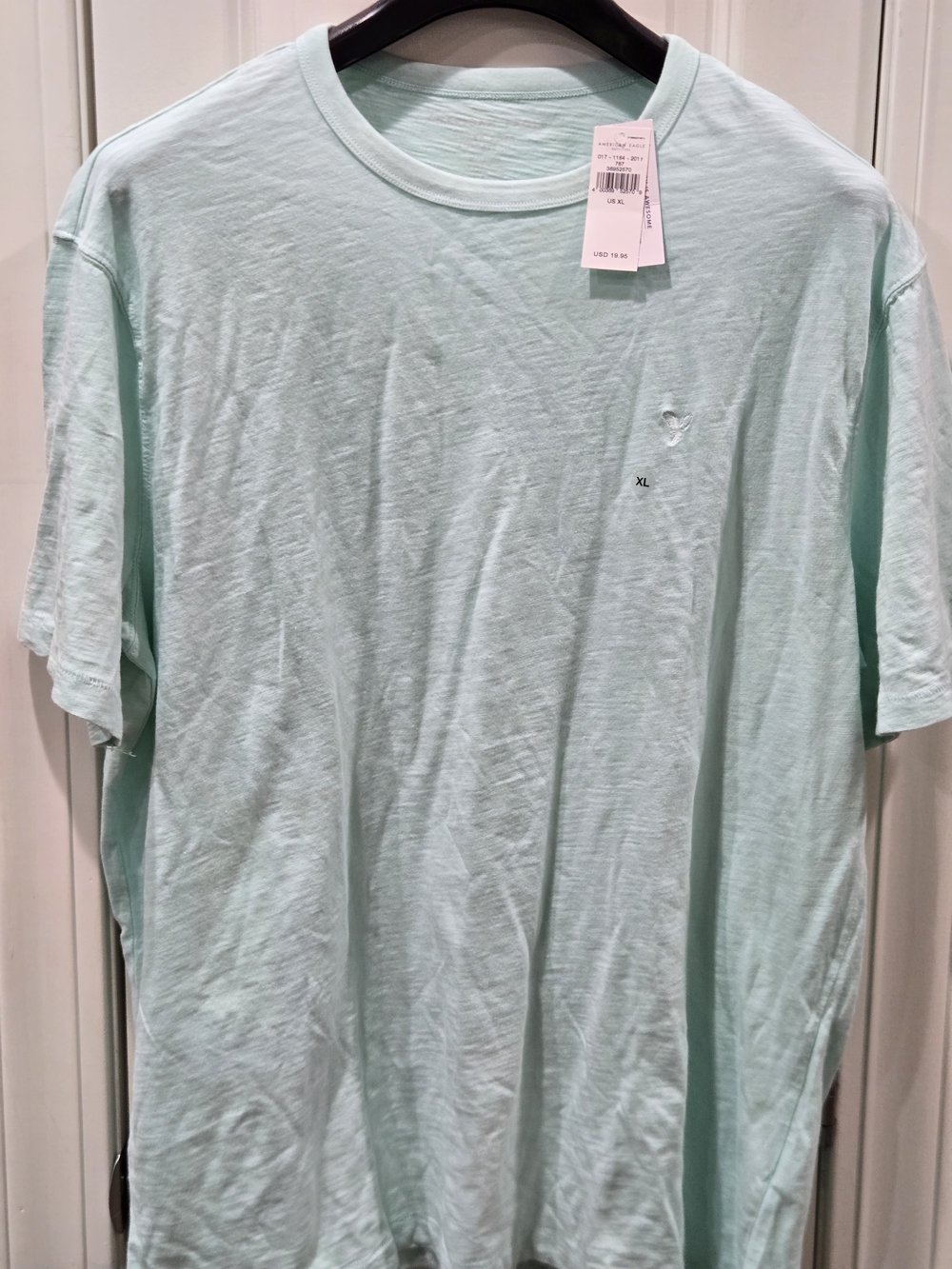 Men's American Eagle Crew Neck T‑Shirt in Light Aqua